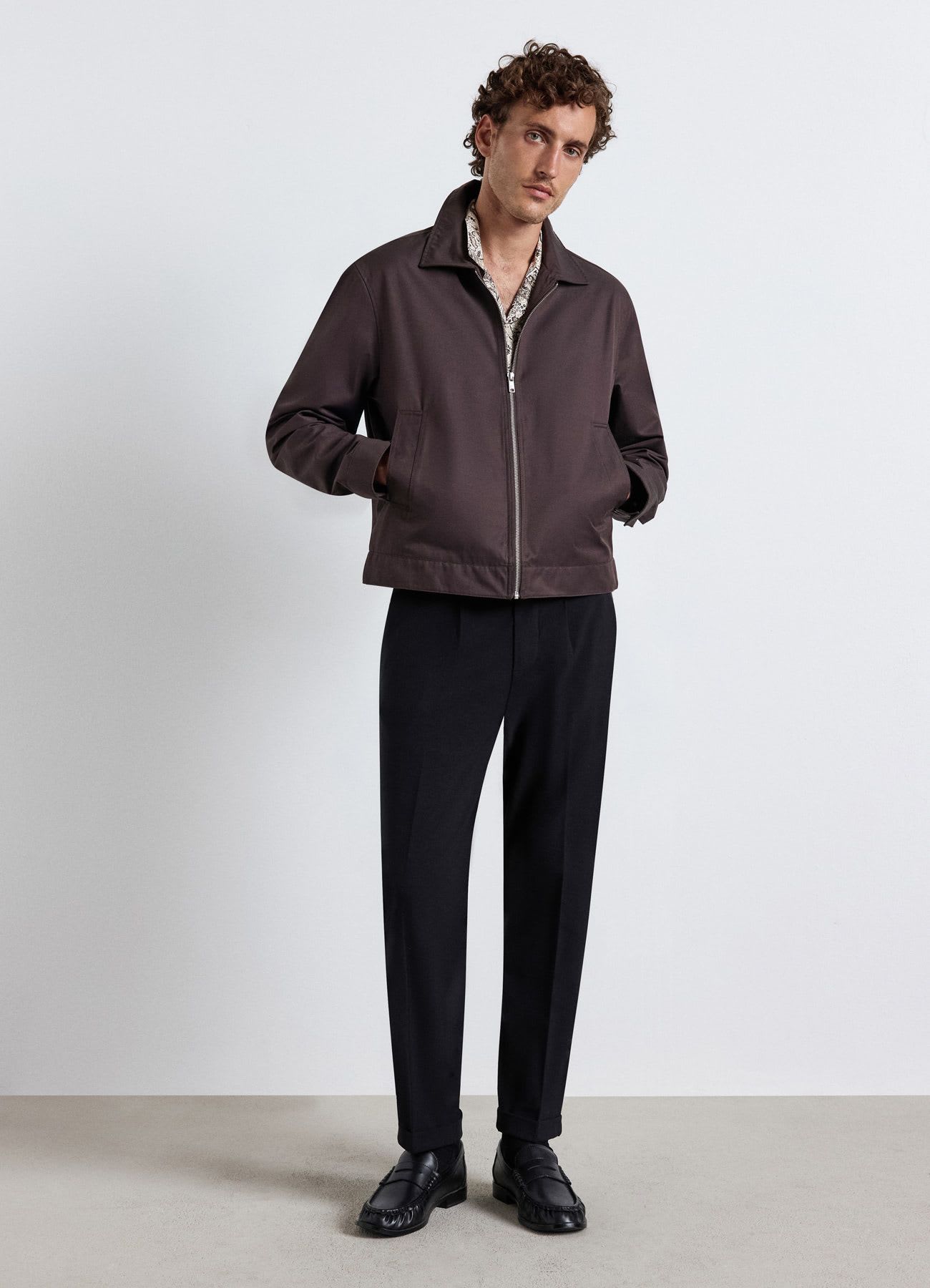 Giubbino crop con zip