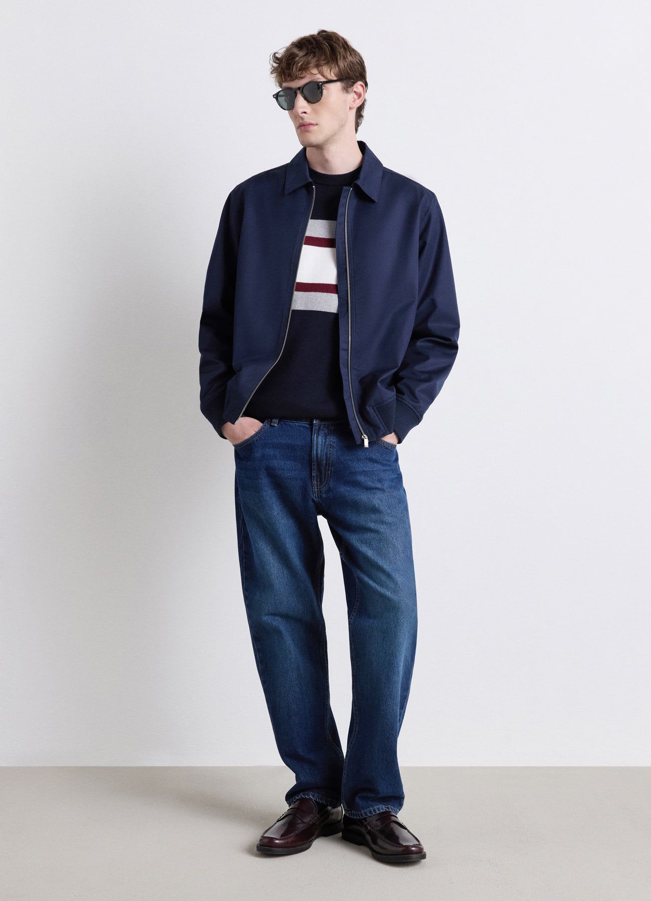Maglia girocollo a righe