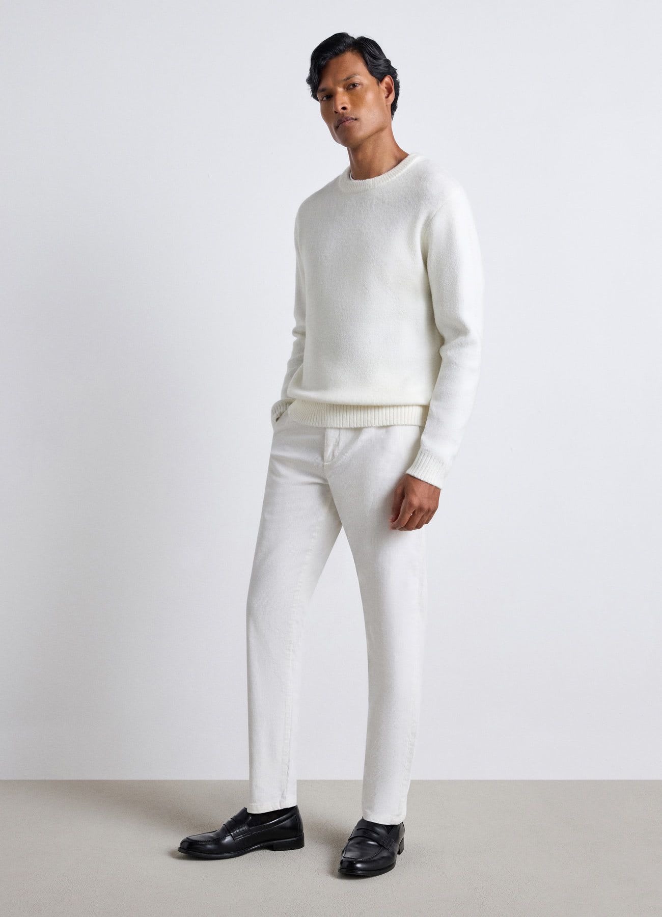 Pantaloni chino in velluto a coste
