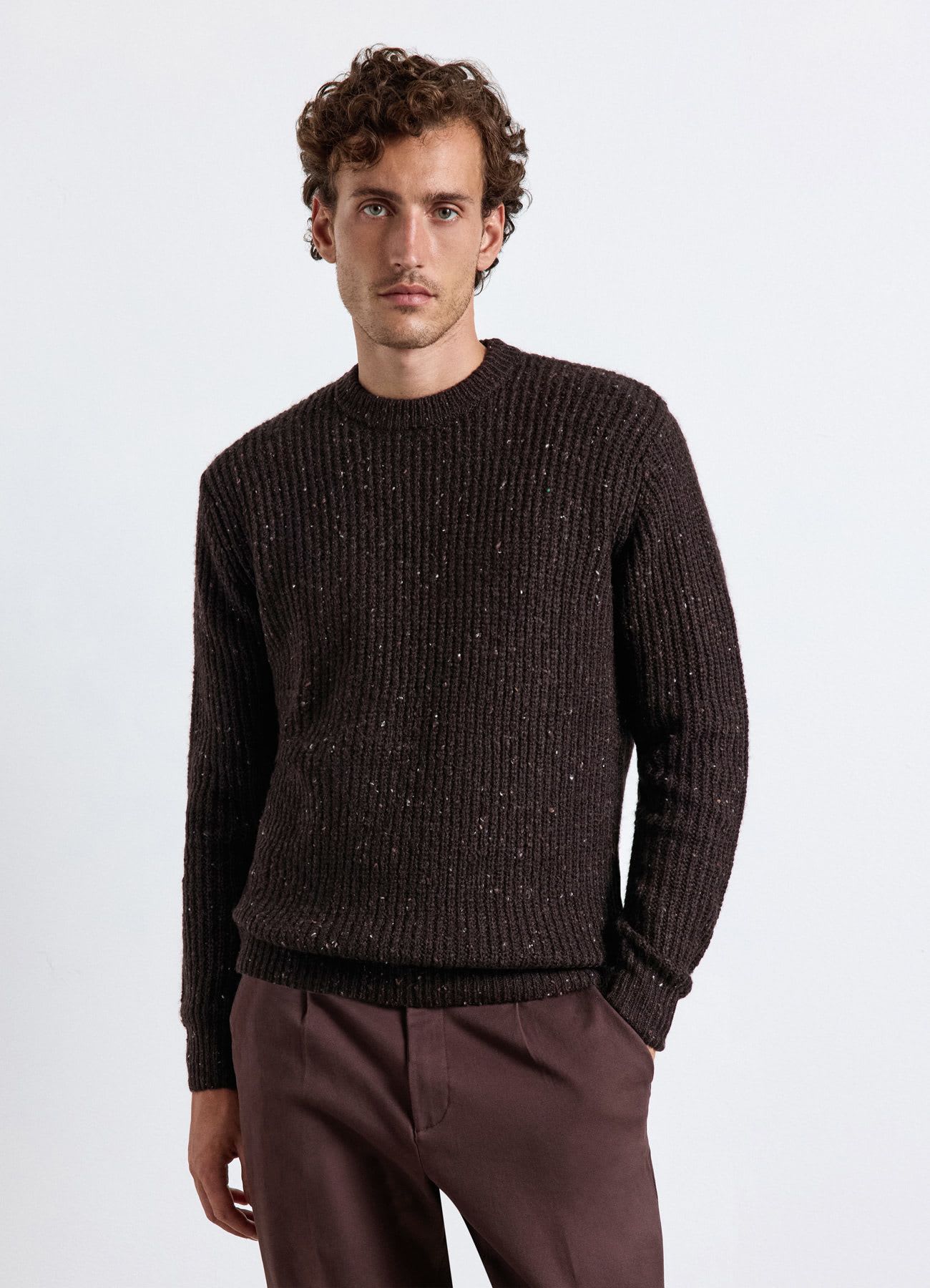 Maglione girocollo mélange
