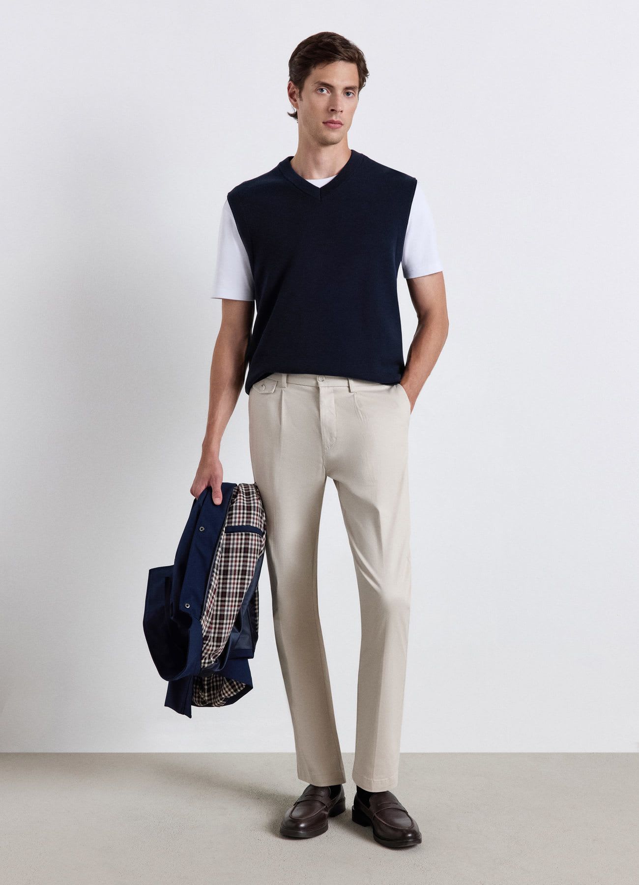 Pantaloni chino con vita elasticizzata