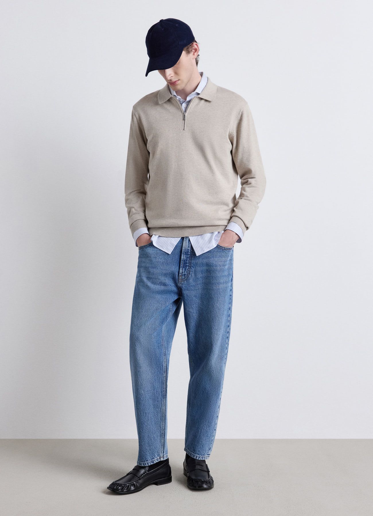 Maglia polo con zip