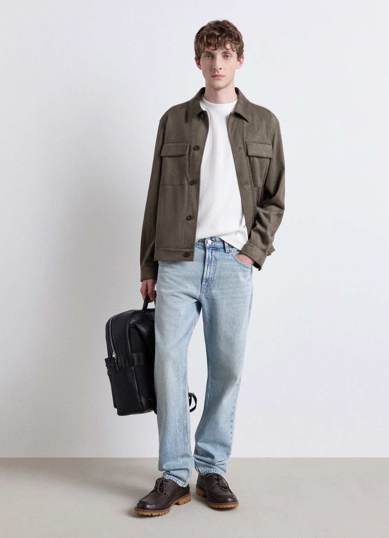 Giacca camicia con tasche a pattina