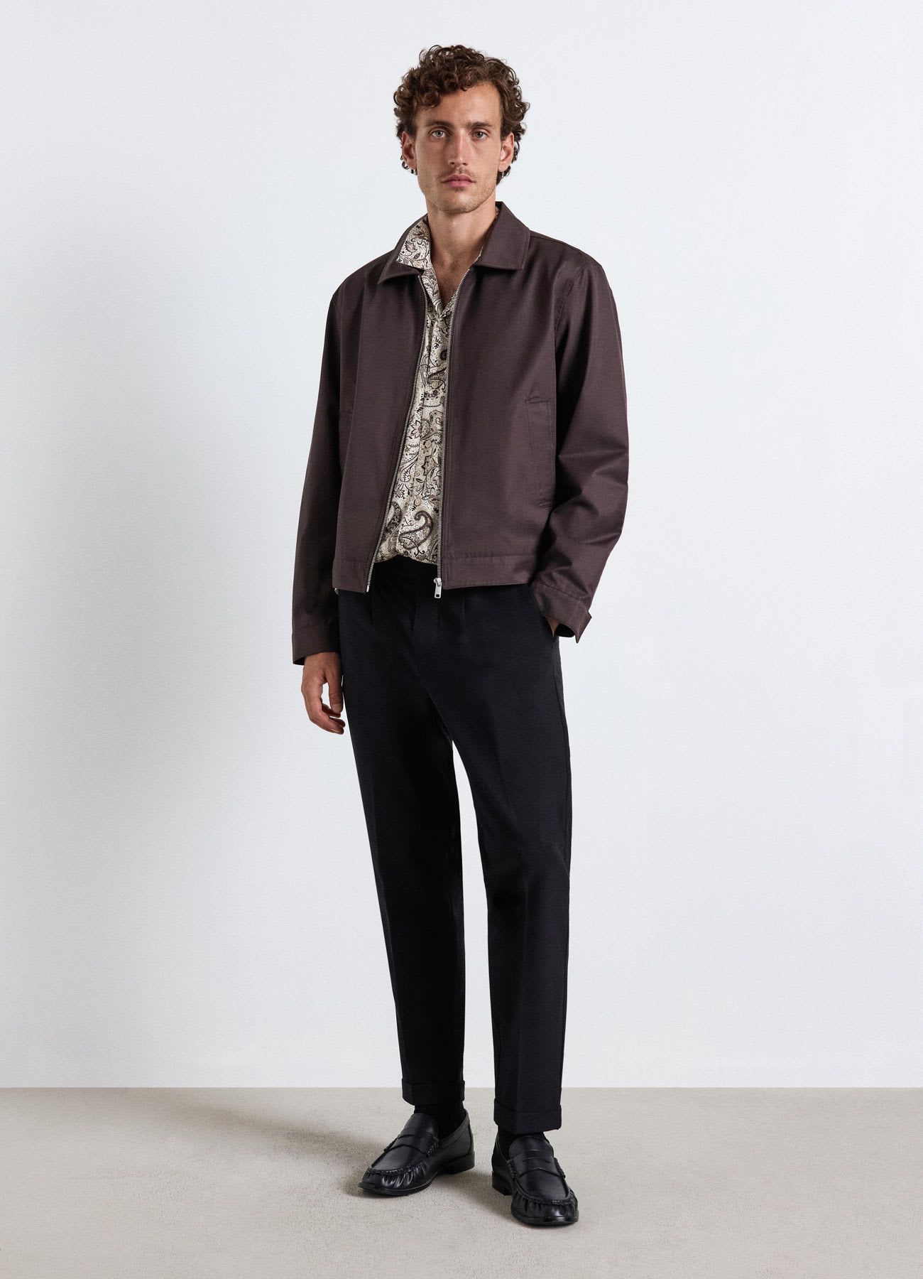 Camicia con stampa paisley