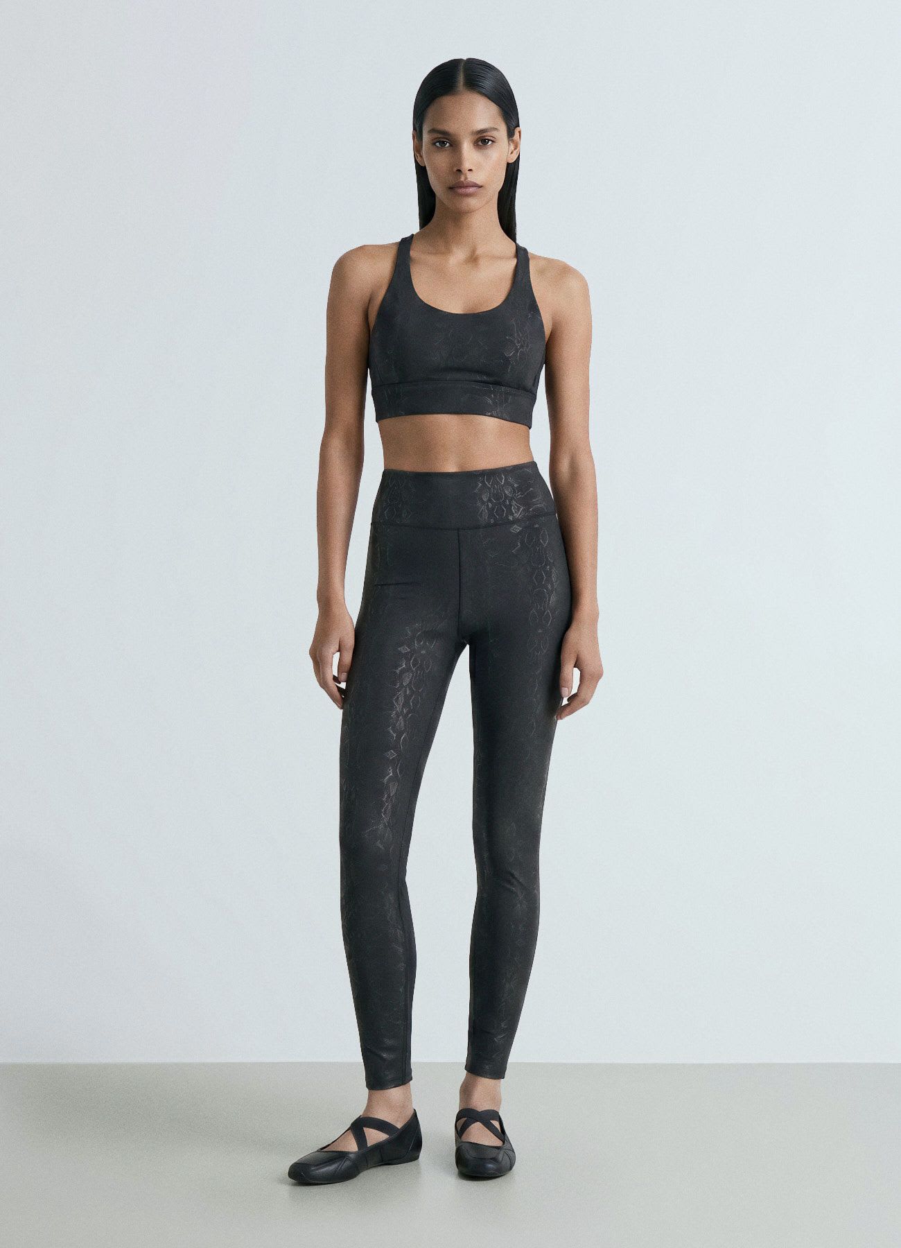 Leggings lungo a stampa animalier