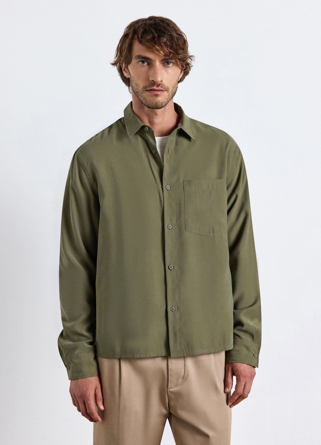 Camicia boxy fit con taschino