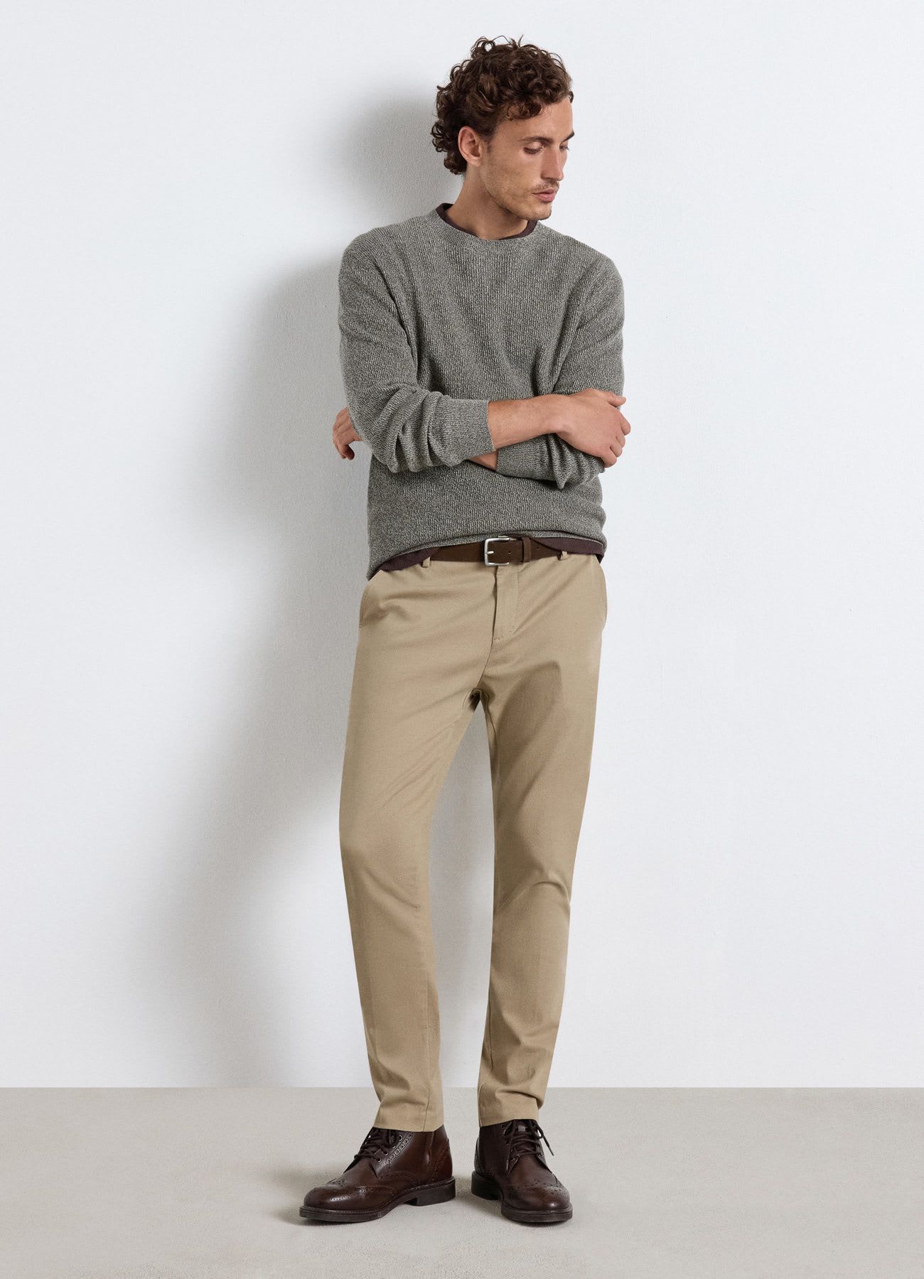 Pantaloni chino slim sartoriali