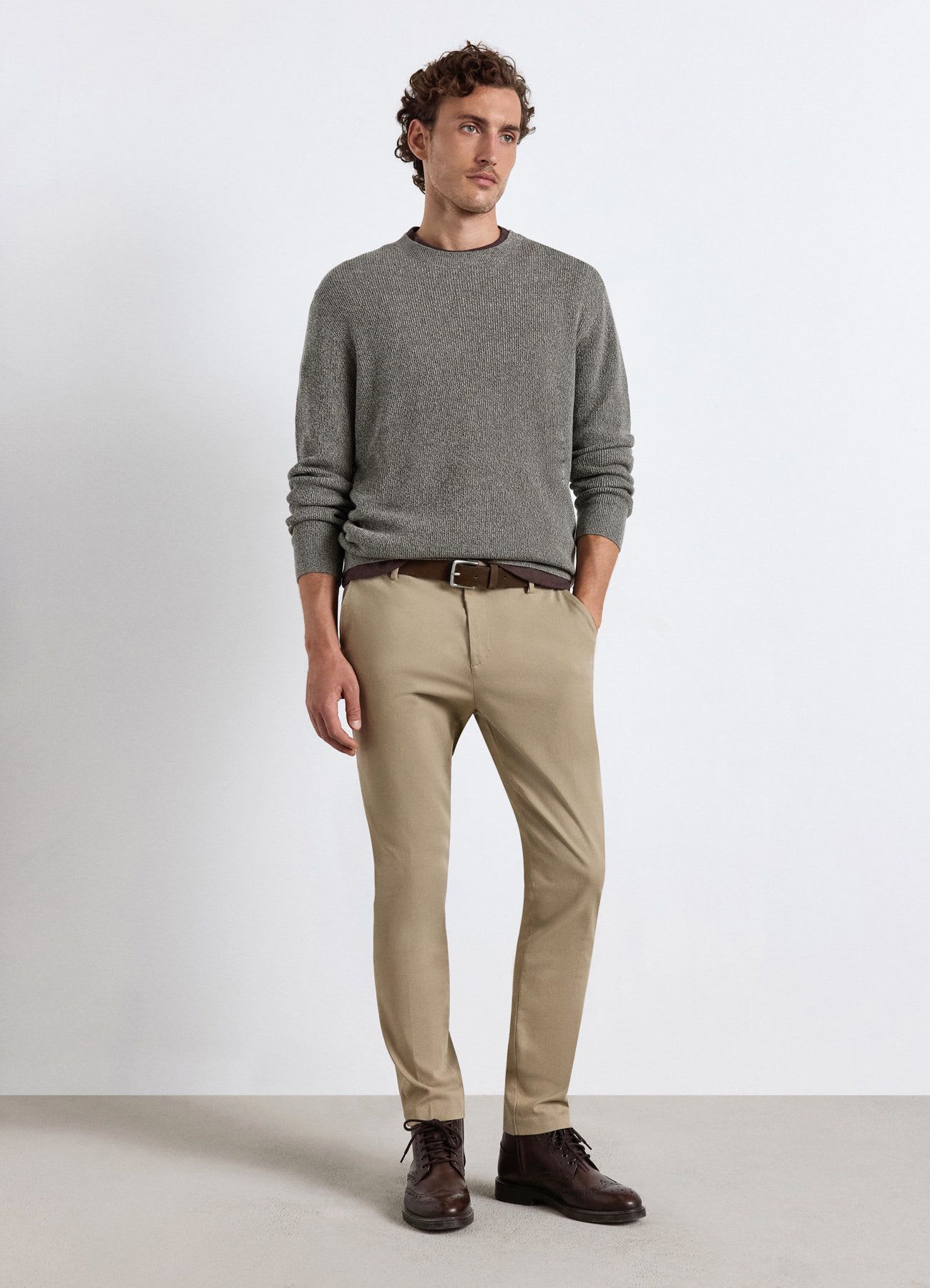 Maglia girocollo in maglia rasata