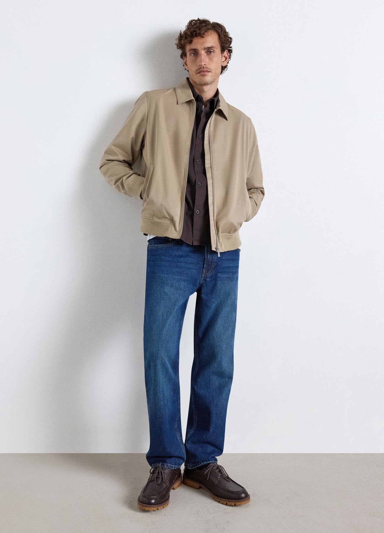 Jeans relaxed fit a tinta unita