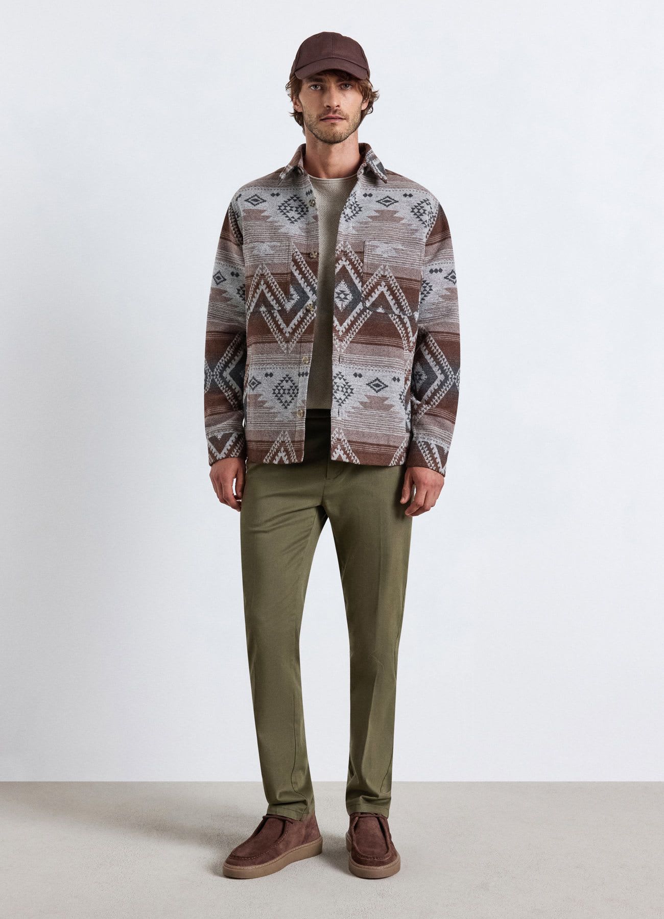 Shacket jacquard fantasia