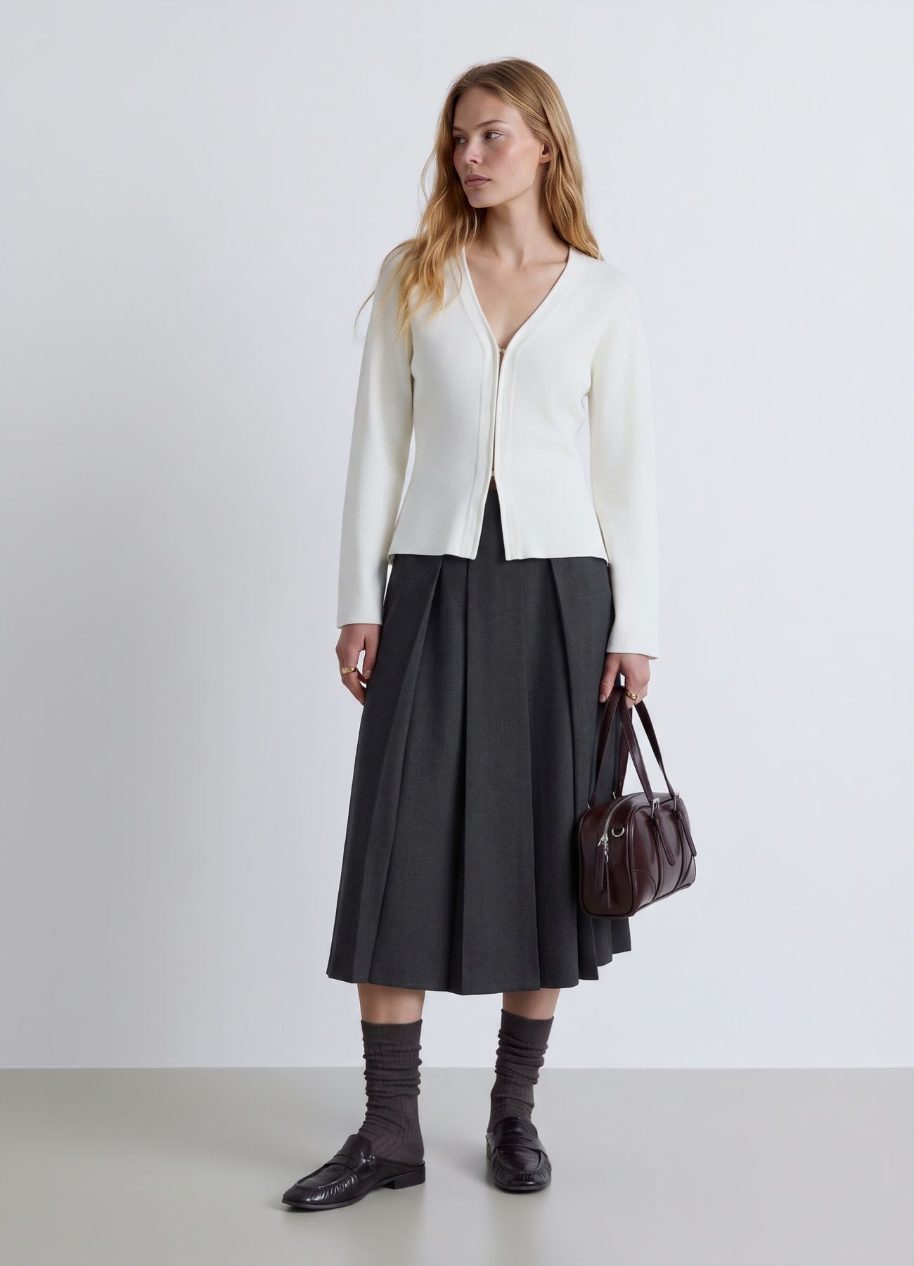 Cardigan con ganci