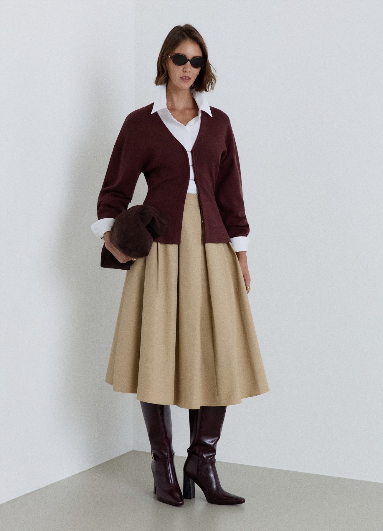 Cardigan con ganci