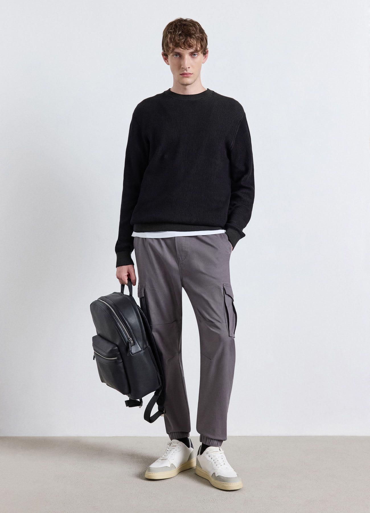 Pantaloni jogger cargo con coulisse