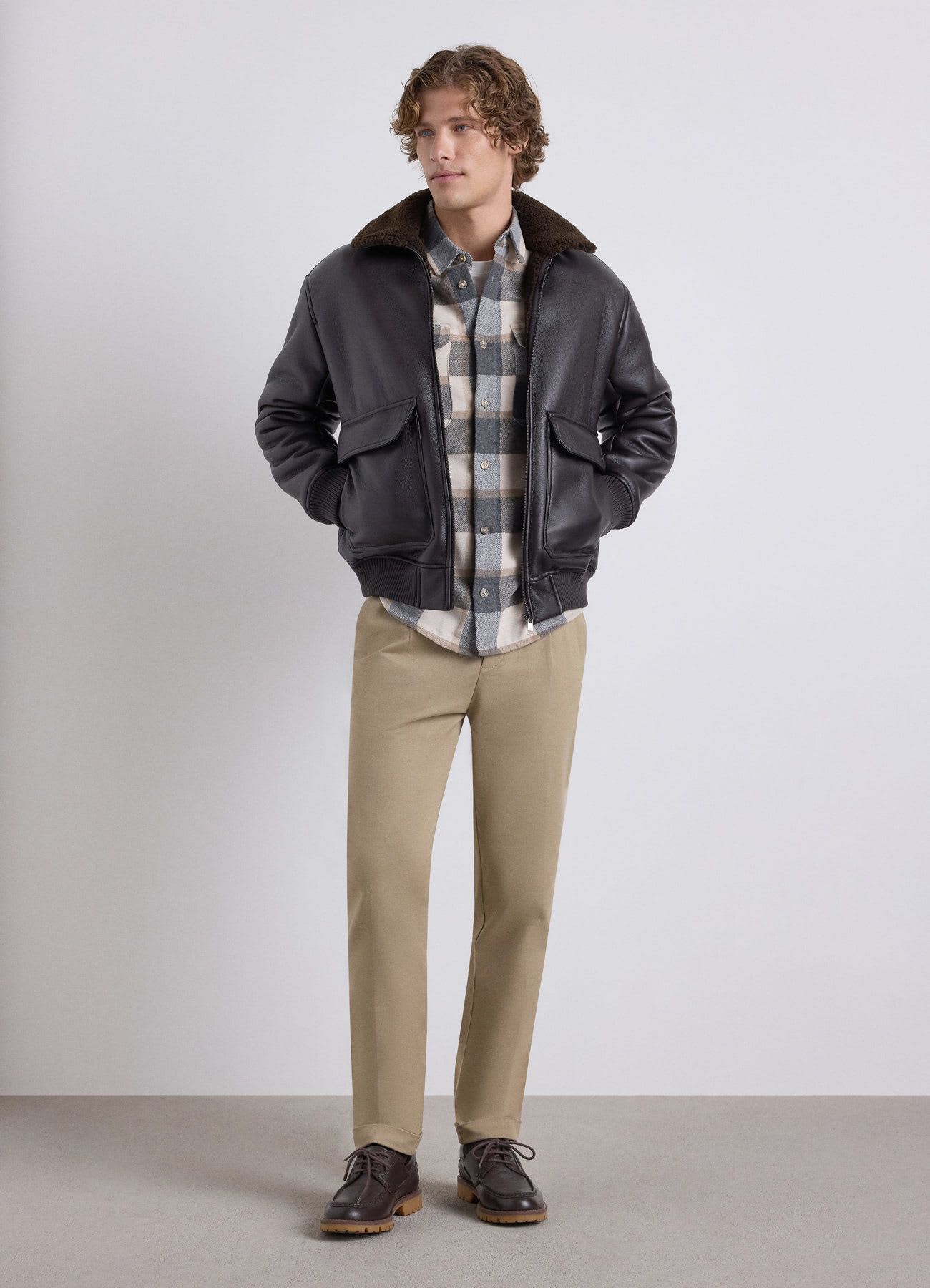 Camicia a quadri con tasche applicate