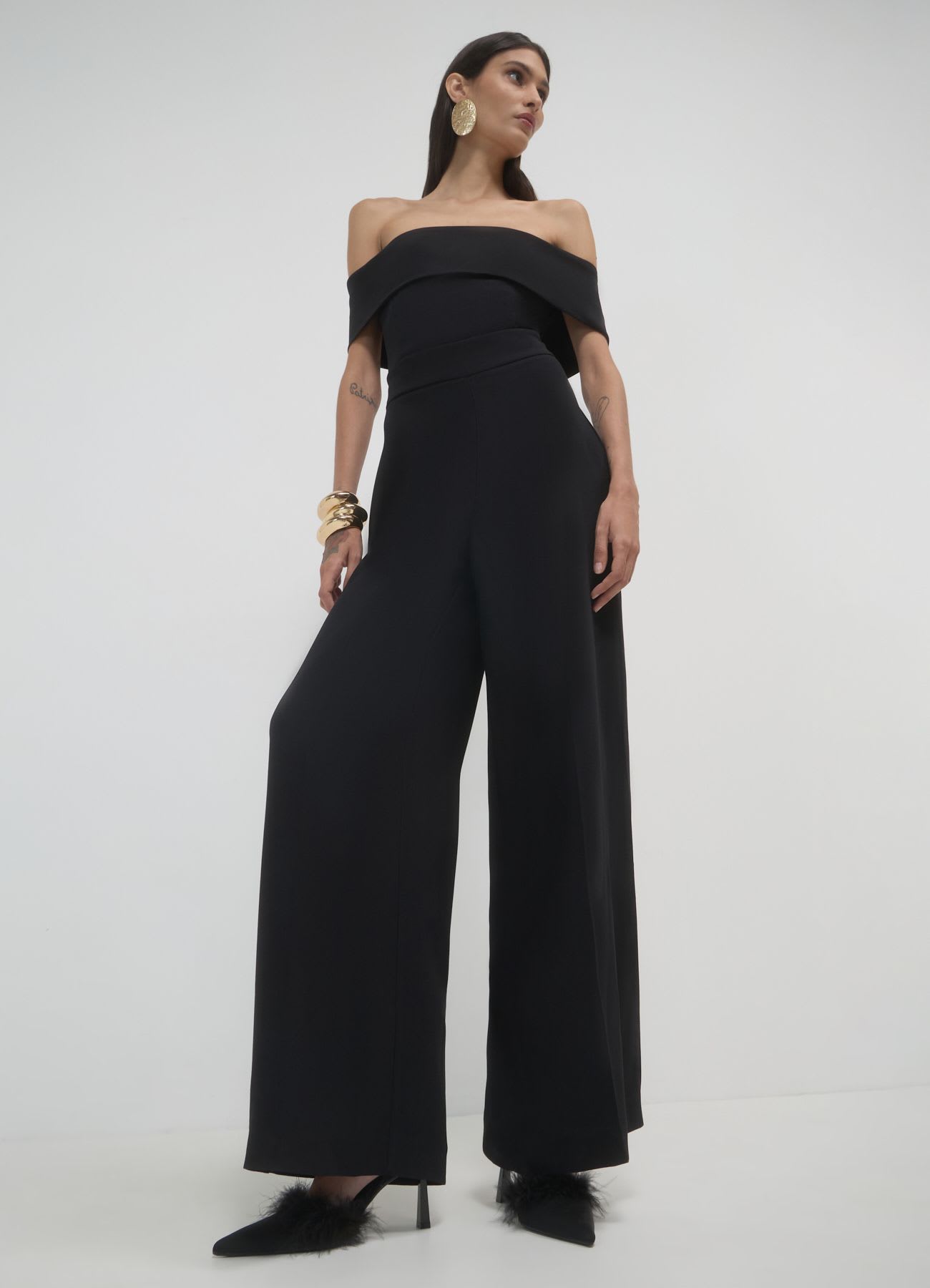 Décolleté slingback piuma