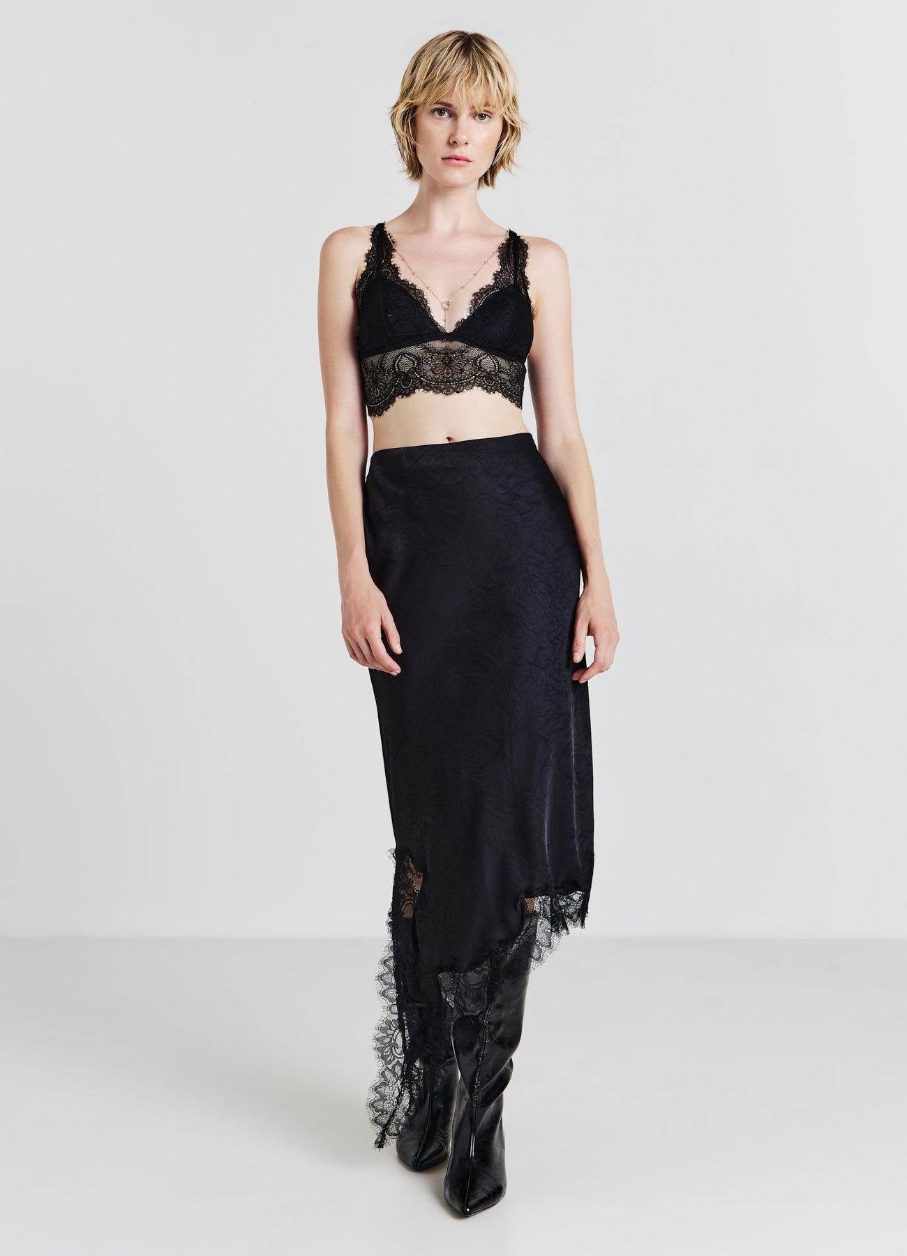 Reggiseno bralette con dettagli in pizzo