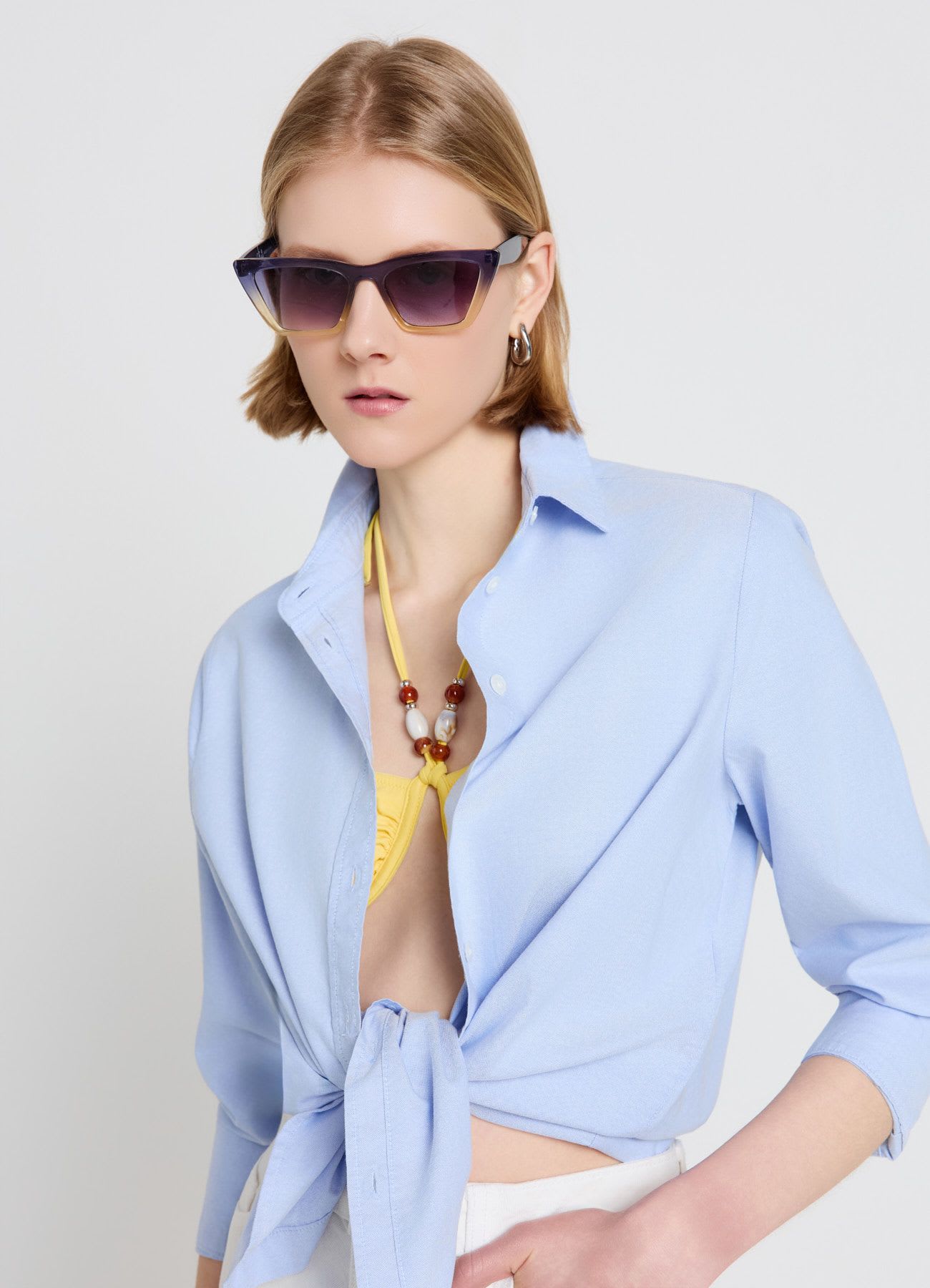 Occhiali da sole cat-eye con lenti sfumate