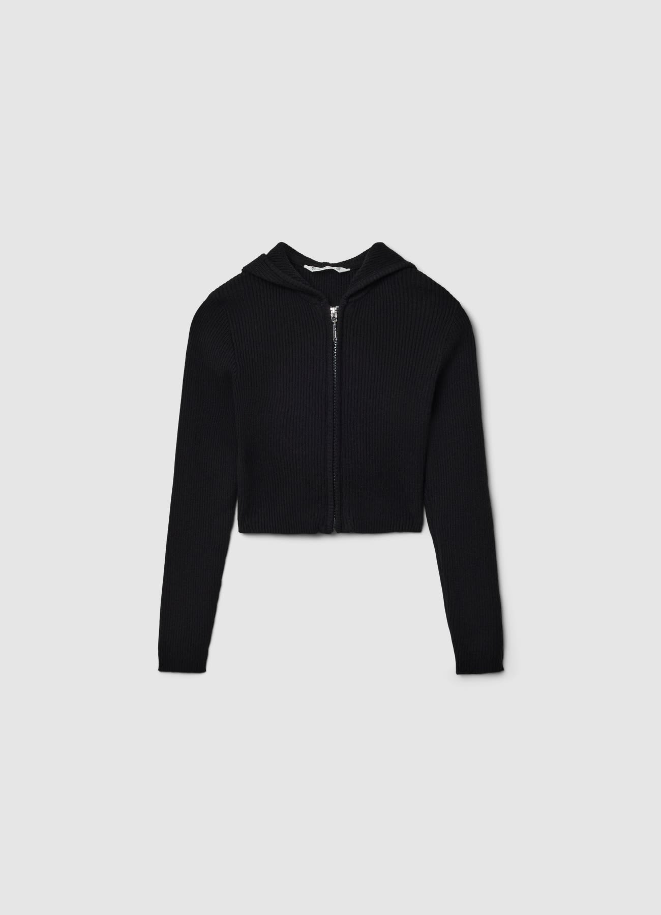 Cardigan con cappuccio e zip