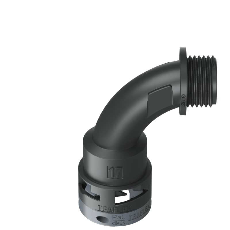 CURVA 90?IP66 BN17   1/2 NERO