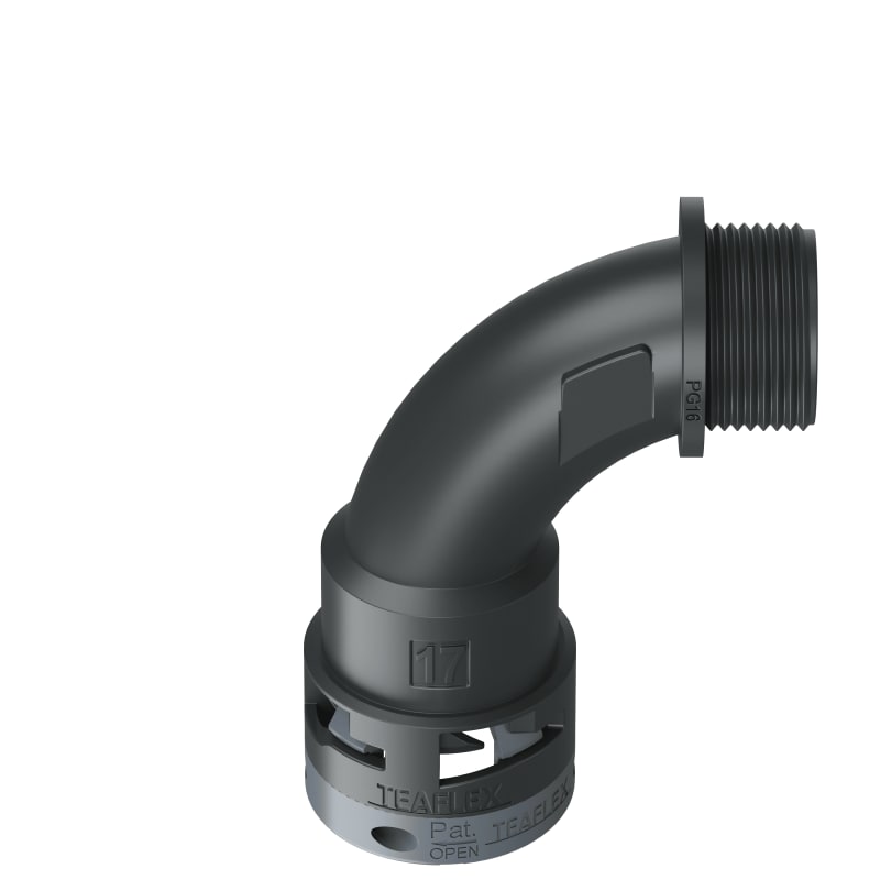 CURVA 90?IP66 BN17 PG16 NERO