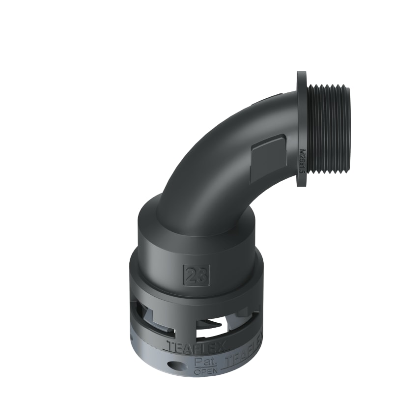 CURVA 90?IP66 BN23 M25  NERO