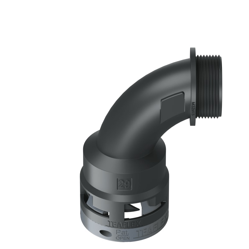 CURVA 90?IP66 BN29 M32  NERO