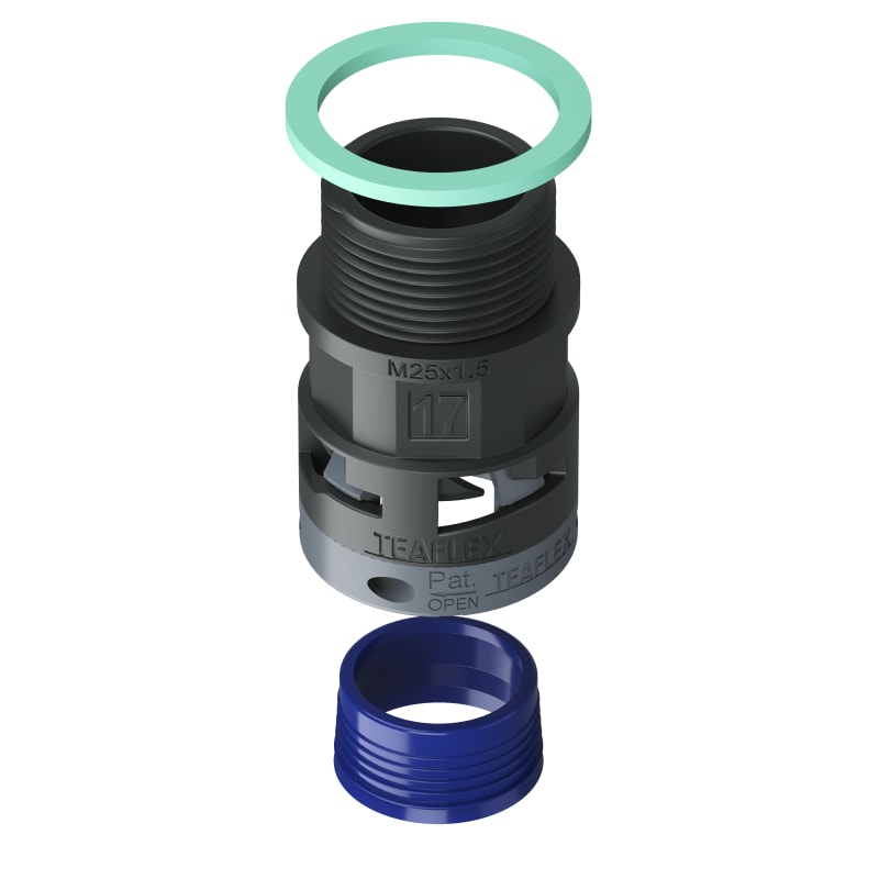RACC.NERO   IP68 SM17  M25X1,5