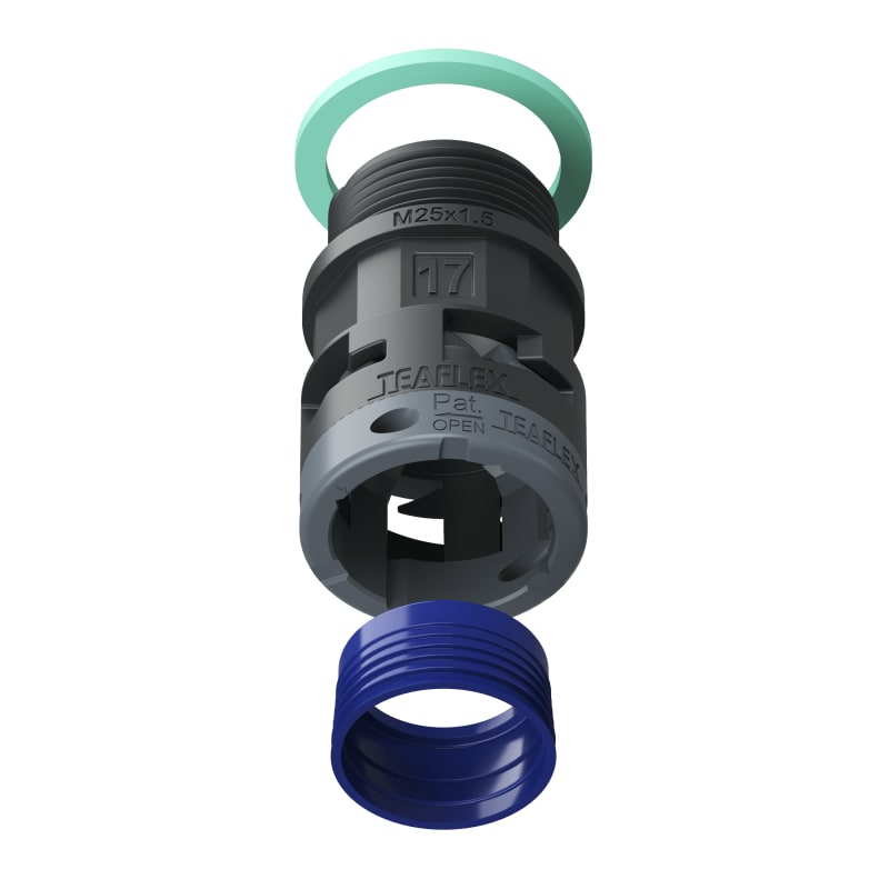 RACC.NERO   IP68 SM17  M25X1,5