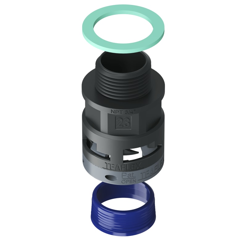 RACC.NERO   IP68 SM23 NPT 3/4