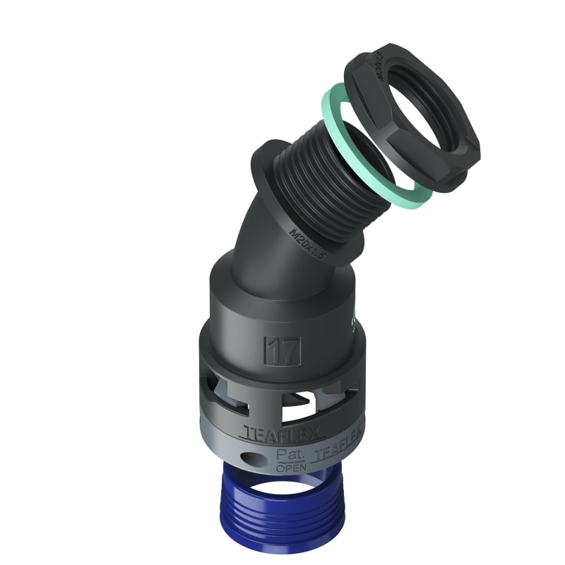 CURVA 45?IP68 BF17 M20 NERO