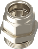 125FF-0001 Corpo pressacavo FF per installazioni ferroviarie in ottone nichelato IP68