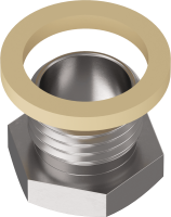 AD001-0001 Adattatore AD con guarnizione in ottone nichelato