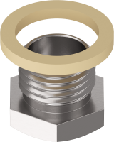 AD001-0002 Adattatore AD con guarnizione in ottone nichelato