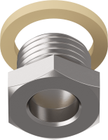 AD001 Adattatore AD con guarnizione in ottone nichelato