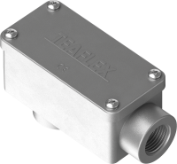 C204101-0001 2 vie a 90° cassetta di derivazione a forma rettangolare in alluminio IP65