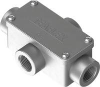 C406101-0001 4 vie cassetta di derivazione a forma rettangolare in alluminio IP65