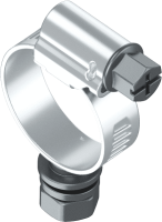 FAVT01-0001 Fascetta FAVT stringitubo in acciaio inox AISI 430 con vite di terra