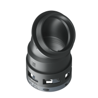 6BBF48P48 Racor BF de 45° sin bordes internos en poliamida IP66