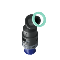 8BBF10M12 Raccordo a 45° senza spigoli interni in poliammide IP68/IP69K