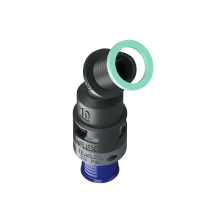 8BBF10P07 Raccordo a 45° senza spigoli interni in poliammide IP68/IP69K