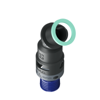 8BBF12M16 Raccordo a 45° senza spigoli interni in poliammide IP68/IP69K
