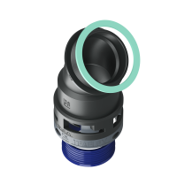 8BBF36P36 Raccordo a 45° senza spigoli interni in poliammide IP68/IP69K