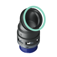 8BBF48M63 Raccordo a 45° senza spigoli interni in poliammide IP68/IP69K
