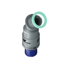 8GBF12M16 Raccordo a 45° senza spigoli interni in poliammide IP68/IP69K
