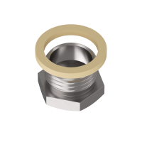 AD002 Adattatore AD con guarnizione in ottone nichelato
