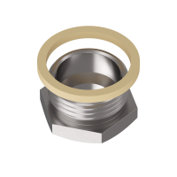 AD003 Adattatore AD con guarnizione in ottone nichelato