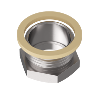 AD004 Adattatore AD con guarnizione in ottone nichelato