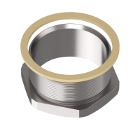 AD010 Adattatore AD con guarnizione in ottone nichelato