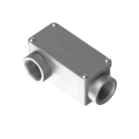 C2S01020 2 vie sinistra cassetta di derivazione a forma rettangolare in alluminio IP65