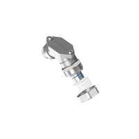 CMCP18PG16 90° elbow with inspection cover and brass fittings with metallic continuity
IP54